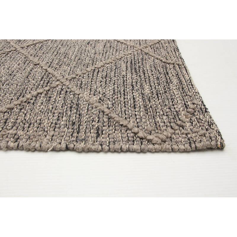 ECARPETGALLERY Braid weave Sienna Brown Wool Rug - 5'10 x 8'10