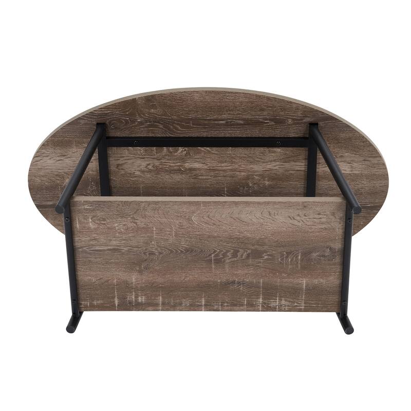 Household Essentials Coffee Table with Storage Shelf