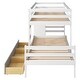 preview thumbnail 14 of 28, Twin over Twin Pine Wood Loft Bunk Bed with Drawers and Ladder