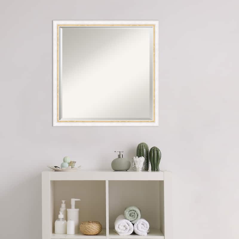 Morgan Beveled Wood Framed Bathroom Vanity Wall Mirror