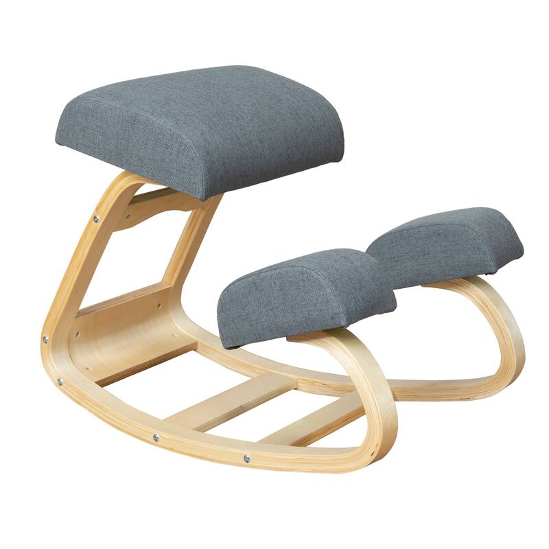 RRI Goods Ergonomic Kneeling Chair, Posture Support Comfortable Padded Office Chair, Angled Rocking Stool