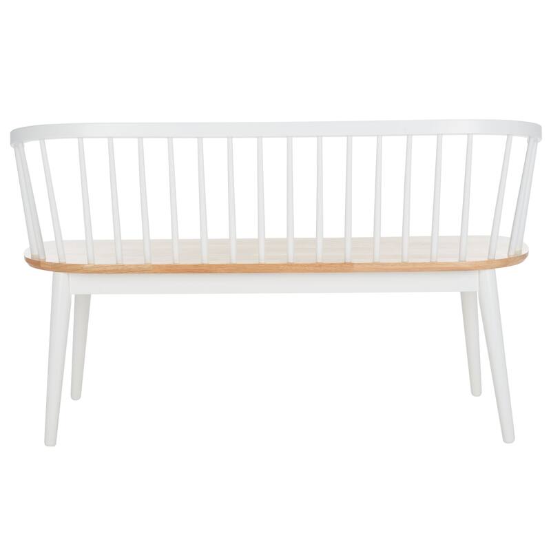 SAFAVIEH Sibyl Farmhouse Solid Wood Spindle Bench - 53"W x 19"D x 31"H