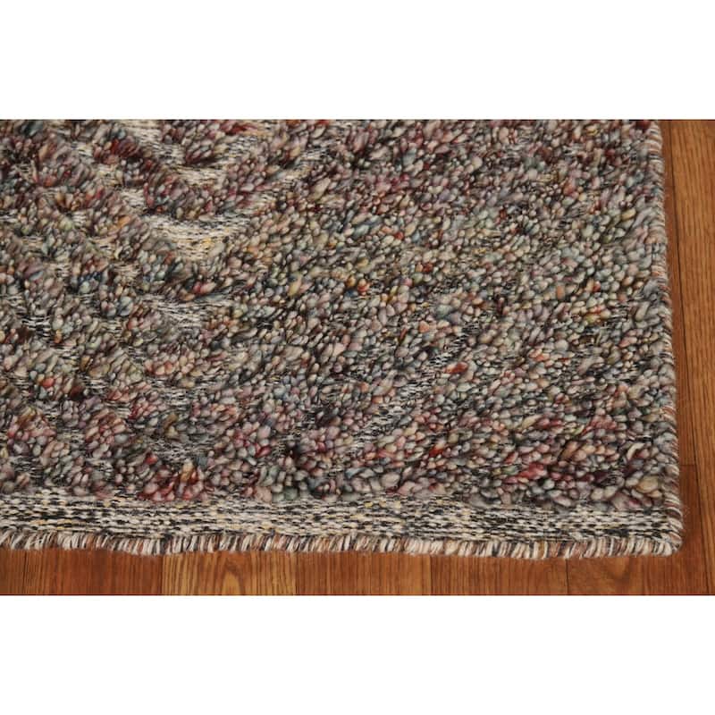 Chevron Style Moroccan Foyer Rug Handmade Multi-Color Wool Carpet - 2'0"x 3'0"