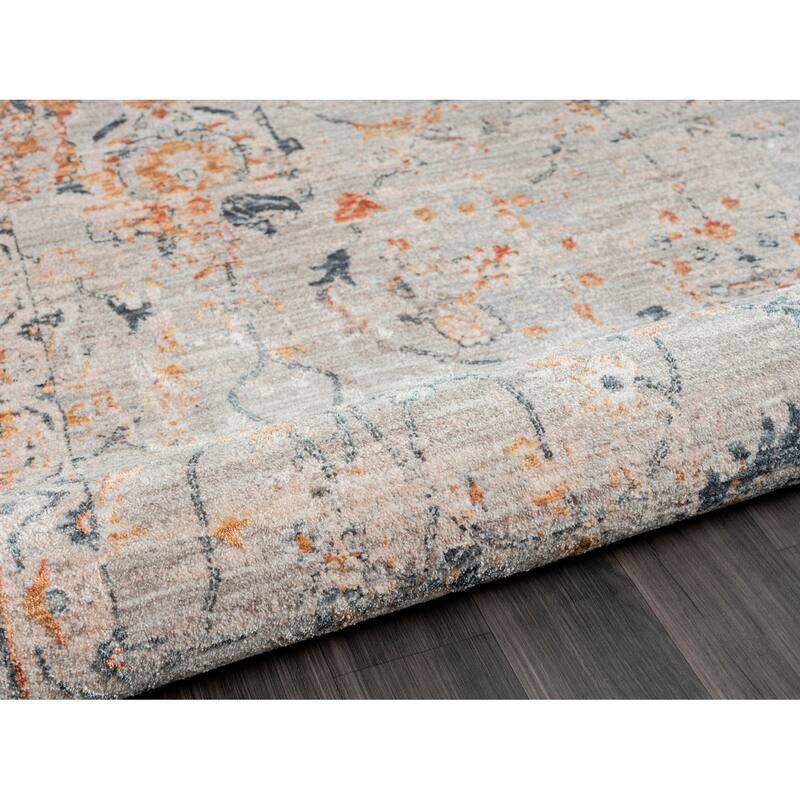 Terra by Obeetee Manor Persian Floral Rug