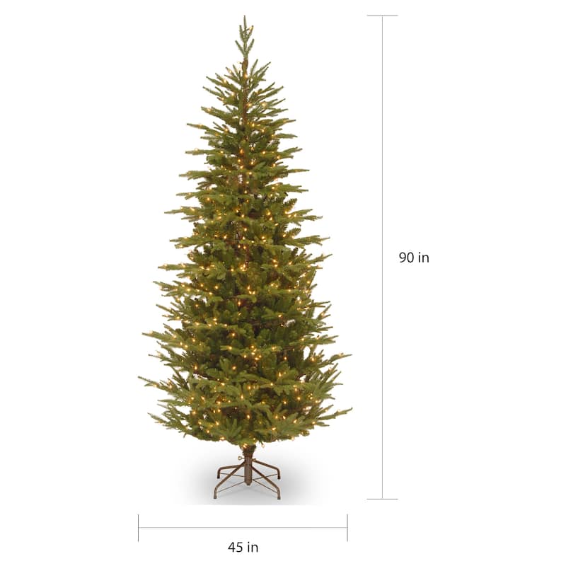 National Tree Company 7.5 ft. Fraser Grande Slim Tree with Clear Lights - 7.5 Foot