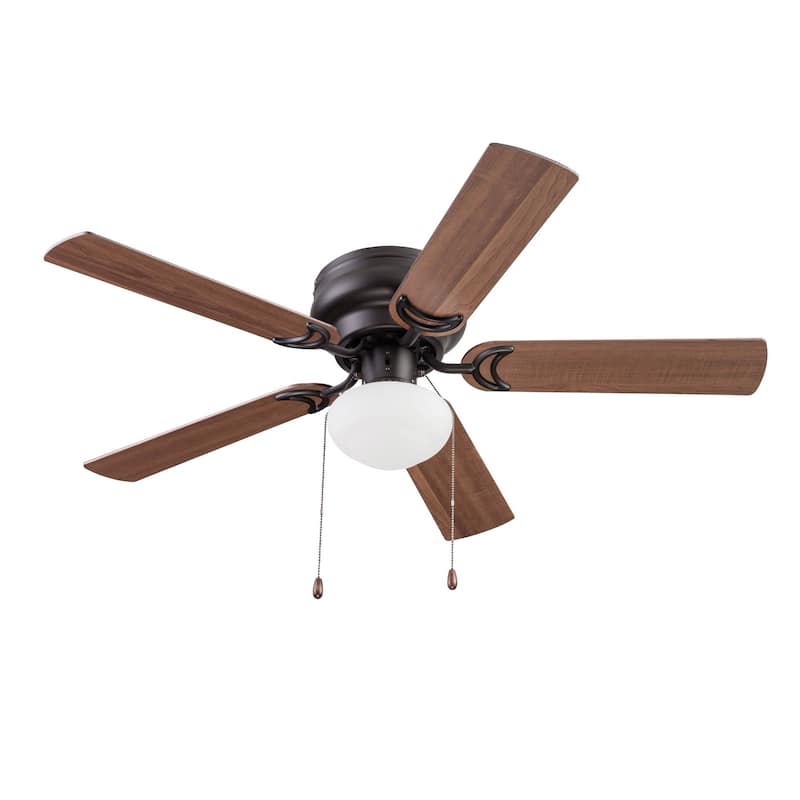 44" Prominence Home Alvina Satin Nickel Traditional Indoor LED Ceiling Fan with Light, Pull Chain
