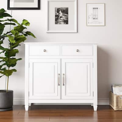 WYNDENHALL Hampshire 40" Wide Solid Wood Traditional Entryway Storage Cabinet - 40"w x 15"d x 36" h