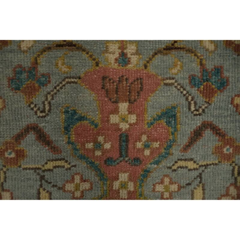 Hand Knotted Oriental 100% Wool Carpet Traditional Floral Navy Blue & Blues Ziegler Area Rug - 4' 0'' X 2' 0''