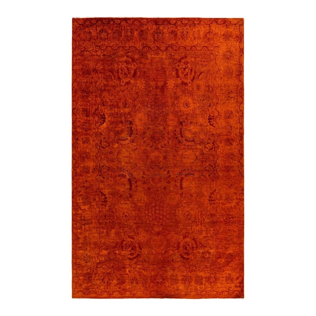 Contemporary Overdyed Wool Hand Knotted Area Rug - 6' 2" x 9' 5"