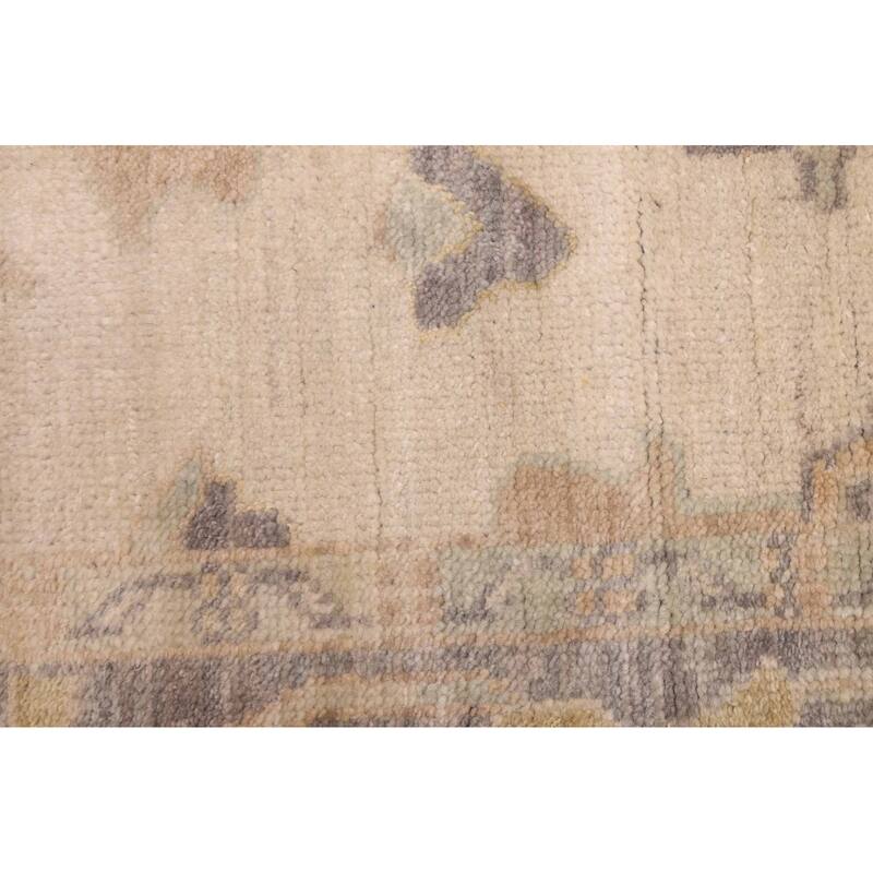 ECARPETGALLERY Hand-knotted Modern Oushak Ivory Wool Rug - 8'2 x 9'11