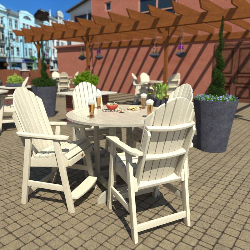 Highwood Commercial Grade 5-Piece Muskoka Adirondack 48" Counter Height Dining Set