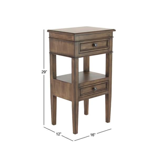 dimension image slide 0 of 5, Brown Wood Storage Bench with Upholstered Seat - 42 x 15 x 20