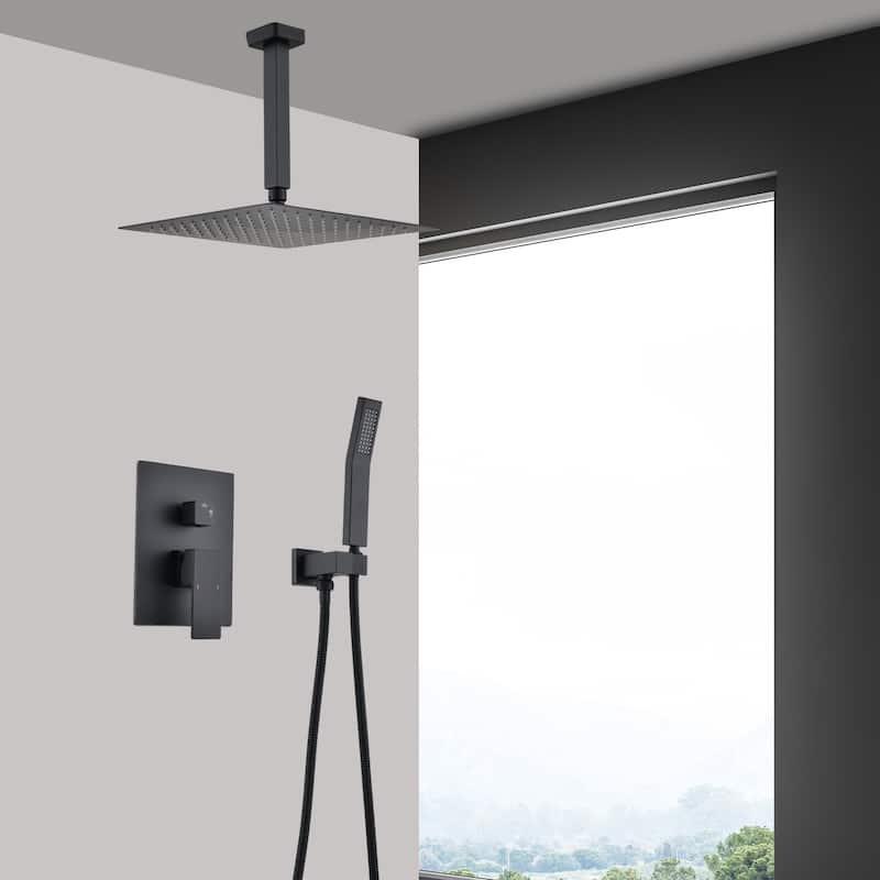 10"Shower head Ceiling Mounted Shower System Combo Set with Handheld - 7.87*10*9.25