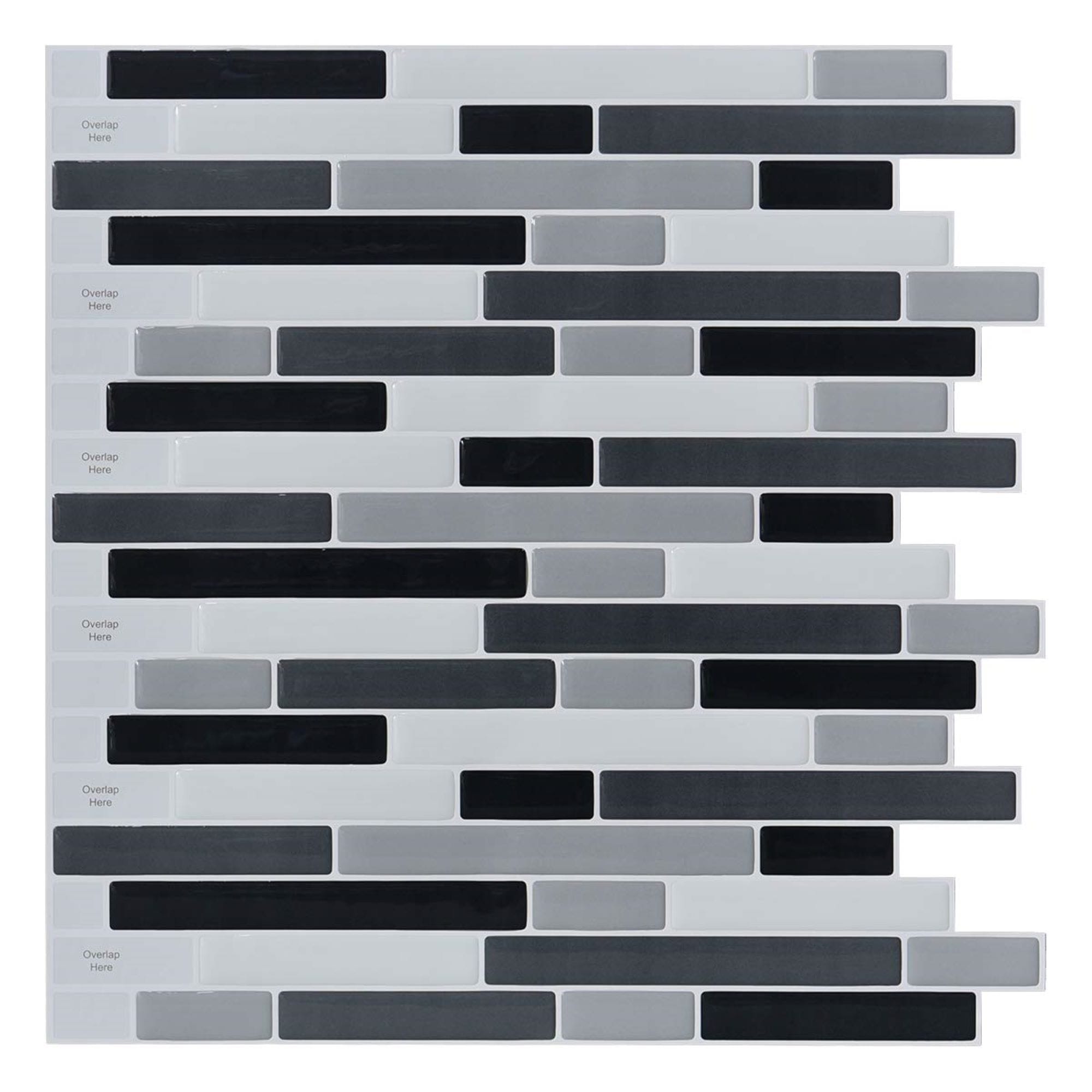 Art3d 12"x12" Vinyl Peel and Stick Backsplash Tile Marble Look(10-Pack)