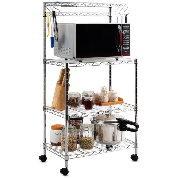 3 Tier Kitchen Bakers Rack Microwave Oven Stand Storage Cart