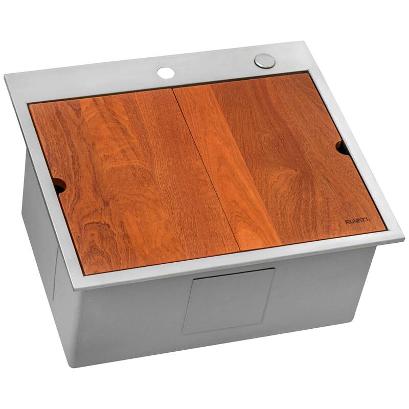 Ruvati 25 x 22 x 12 inch Drop-in Topmount Laundry Utility Workstation Sink 16 Gauge Stainless Steel - 25 x 22 - 25 x 22