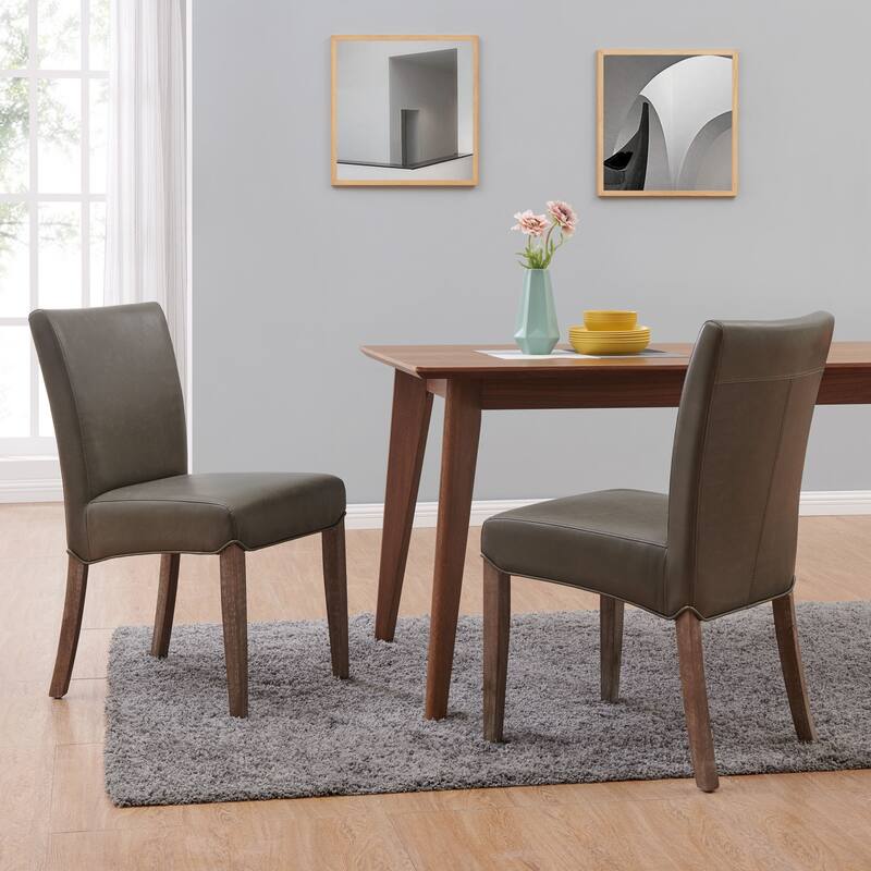 NPD Furniture Beverly Hills Bonded Leather Dining Chair (Set of 2) - na