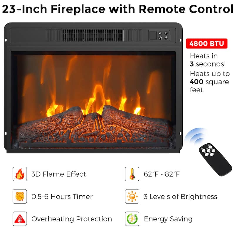 Farmhouse Electric Fireplace TV Stand for TVs up to 65 Inch - 65 inches