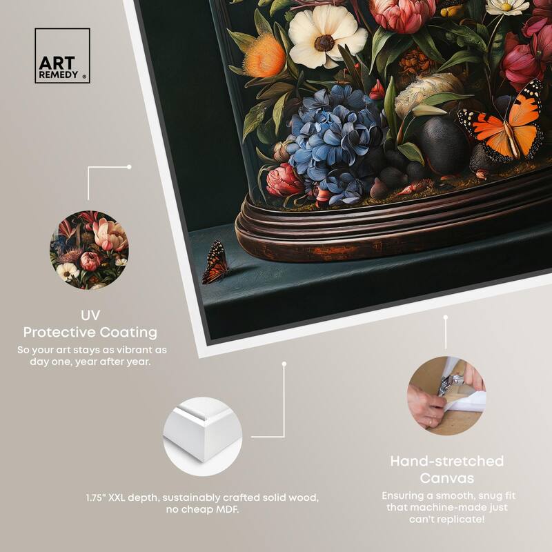 Bell Jar Garden II Canvas by Art Remedy