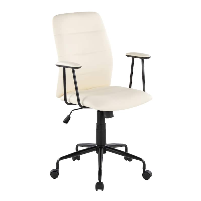 Carbon Loft Hakim Contemporary Office Chair - N/A - Cream Faux Leather