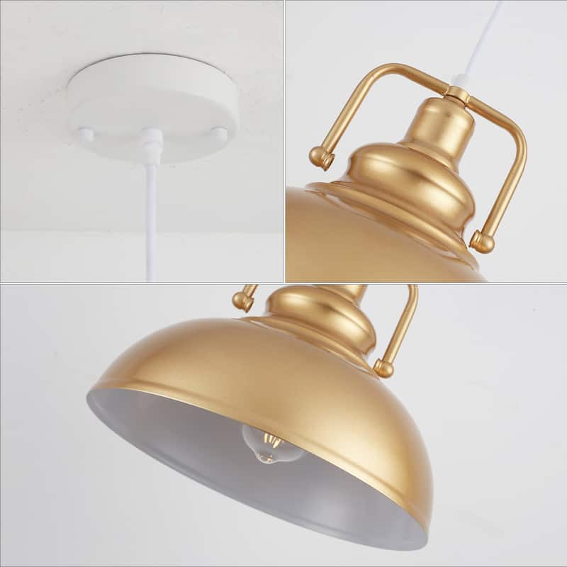 1-Light Semi Flush Mount Chandelier, Dome Pendant for Dining Room Living Room Bedroom Kitchen