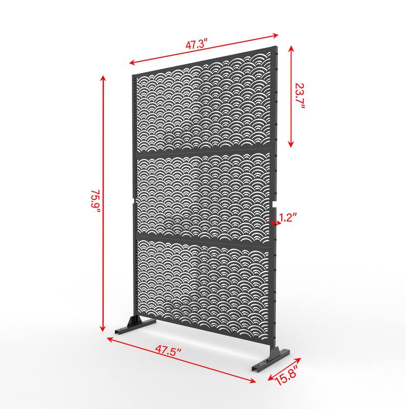 2Set Patio Outdoor Privacy Metal Screens and Panels