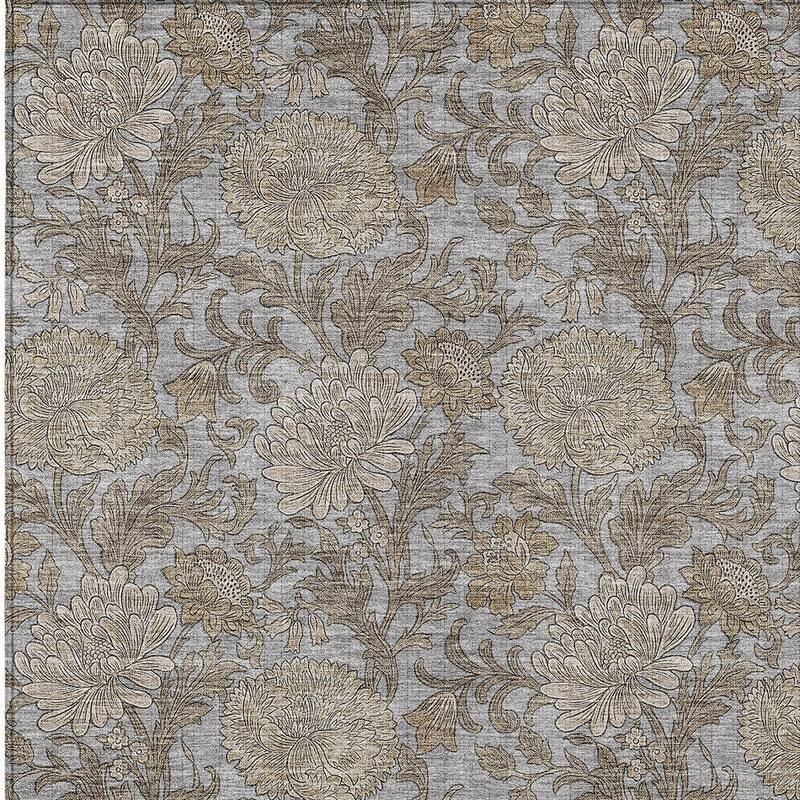 HomeRoots Floral Transitional Rectangle Outdoor Rug