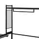 preview thumbnail 34 of 34, Metal Daybed with Movable Desk, Metal Slat Support Bed Frame Metal Grid, Shelves and Clothes Hanger