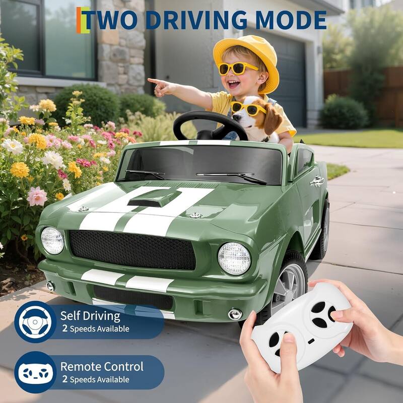 12v Electric Vehicle Licensed Shelby GT350 Ride on Car Toy for Kids Best Gifts