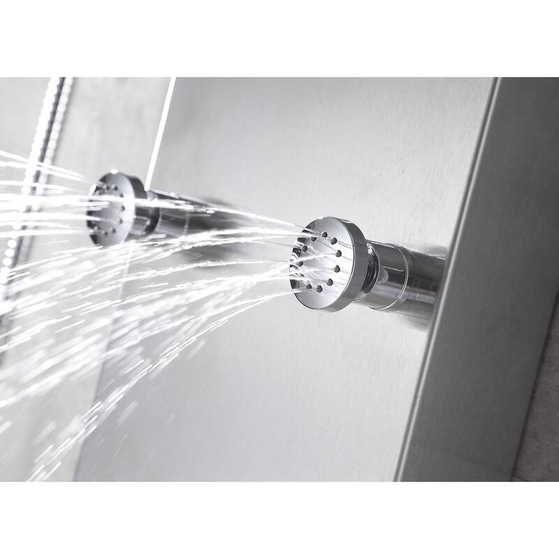 Luxier SP22-CEC 61 in. 8-Jet Waterfall Shower Panel Tower System
