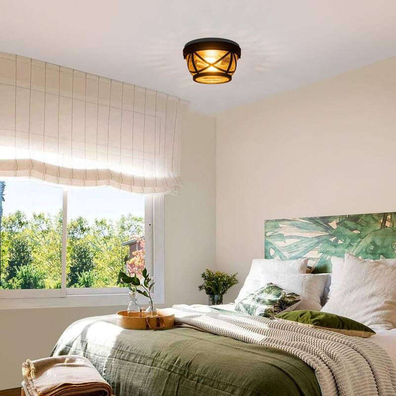 2 Light hallway light bronze ceiling light glass, metal light fixture light - N/A