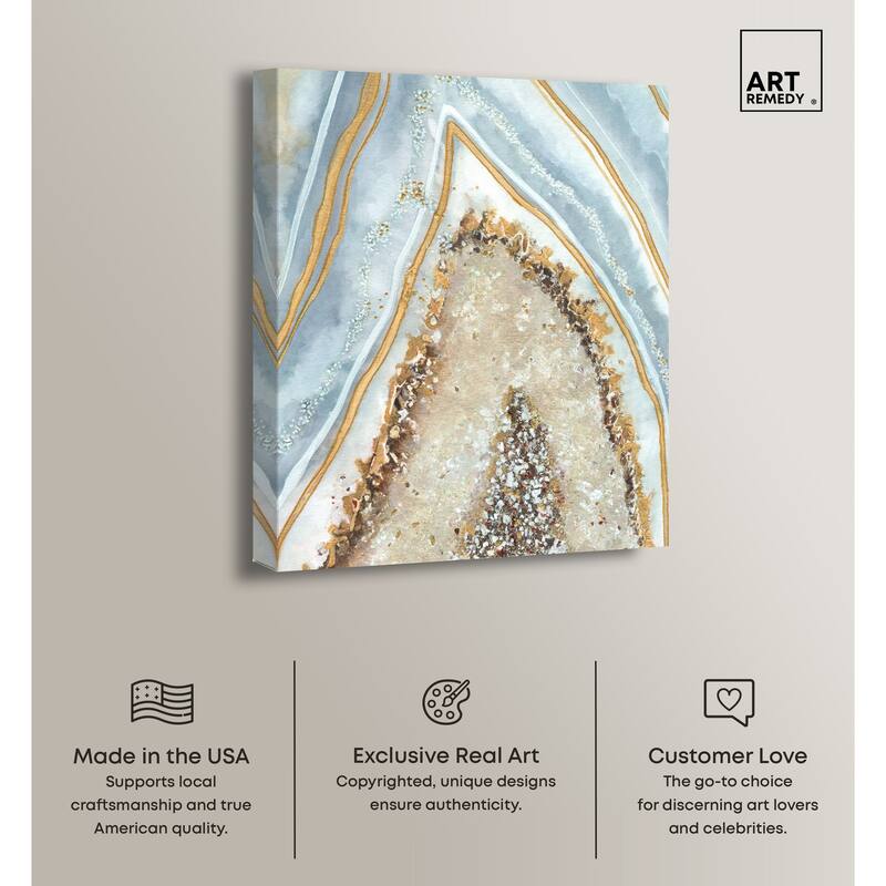 Art Remedy Clarity Art Gallery Wrapped Mineral, Agate & Geode 1 Piece Canvas Wall Art