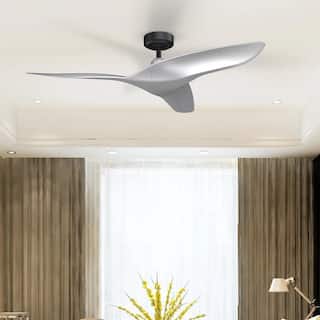 Platinum Breeze Modern 52" Silver Downrod Ceiling Fan