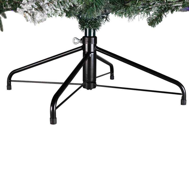 Real Touch™ Elite Pre-Lit Flocked Yukon Pine IPT Artificial Christmas Tree - 7' Dual Color LED - 7 Foot