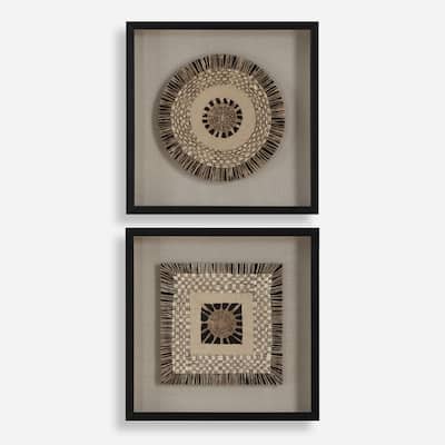 Uttermost 04367 Intertwine 24" x 24" Framed Shadow Boxes - Set of 2