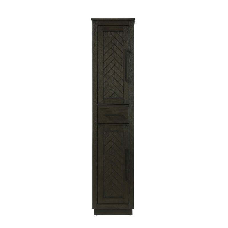 Raphael Bath Storage Cabinet (16-28 In.) - Chocolate Oak - 16"