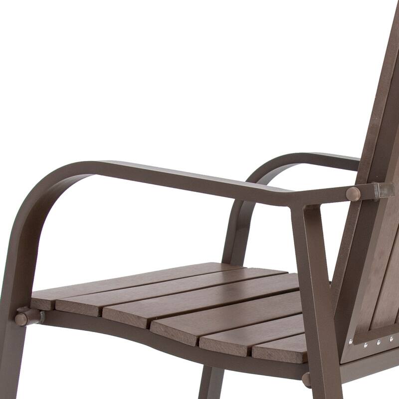 Outdoor All Weather Patio Furniture Counter Height Bar Stools (Set of 2/4) - 21.96" W x 25.19" D x 48.22" H
