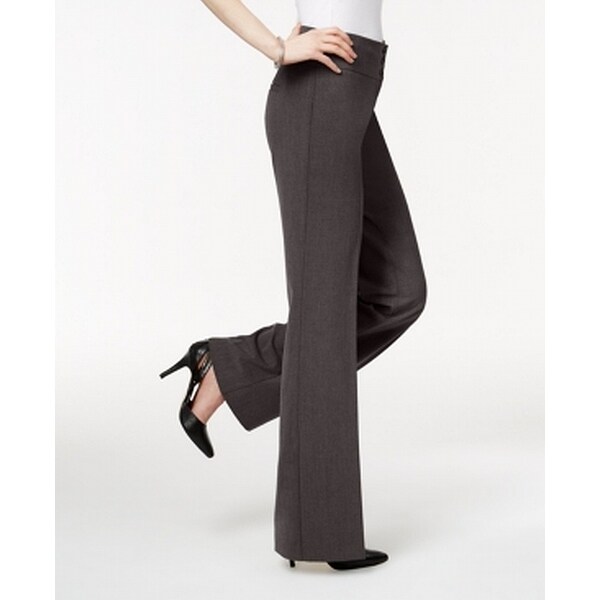 Shop Style&Co Dark Gray Womens Size 12 Short FlatFront Dress Pants