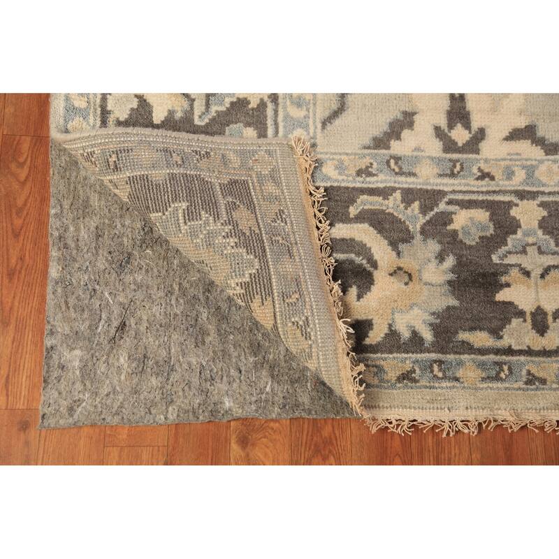 All-Over Floral Oushak Indian Area Rug Handmade Wool Carpet - 8'1"x 9'8"