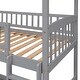 preview thumbnail 16 of 14, Twin over Twin Bunk Bed with Slide, House Bed with Slide