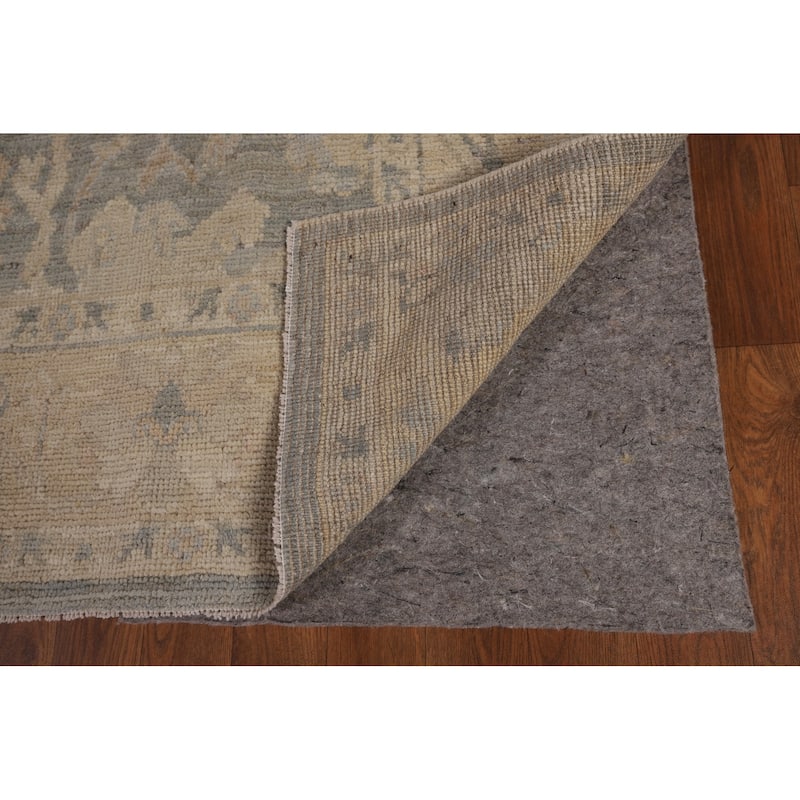 Vegetable Dye Grey Oushak Oriental Area Rug Hand-Knotted Wool Carpet - 6'2"x 9'2"