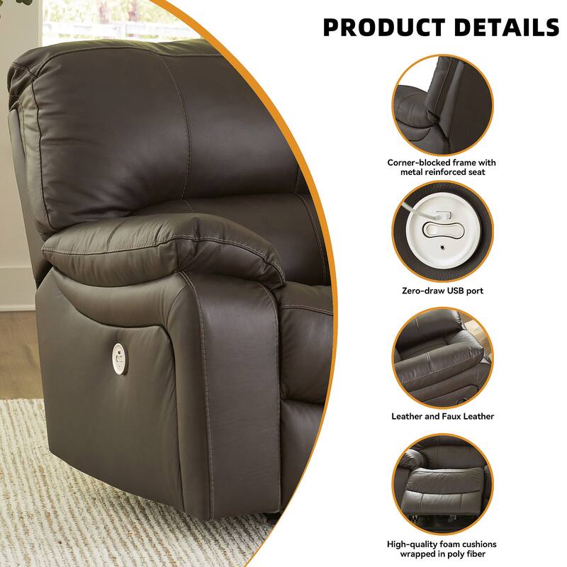 Signature Design by Ashley Leesworth Brown Power Recliner