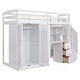 preview thumbnail 13 of 17, Versatile Twin Loft Kids Bed with Wardrobe,Stair,Desk,Drawer,Cabinet