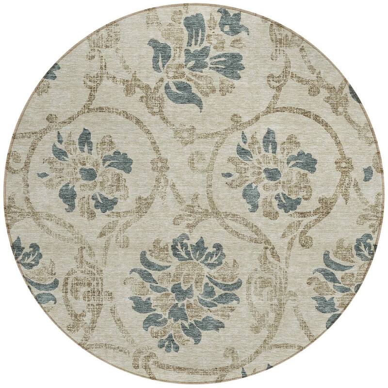 HomeRoots Floral Traditional Rectangle Outdoor Rug