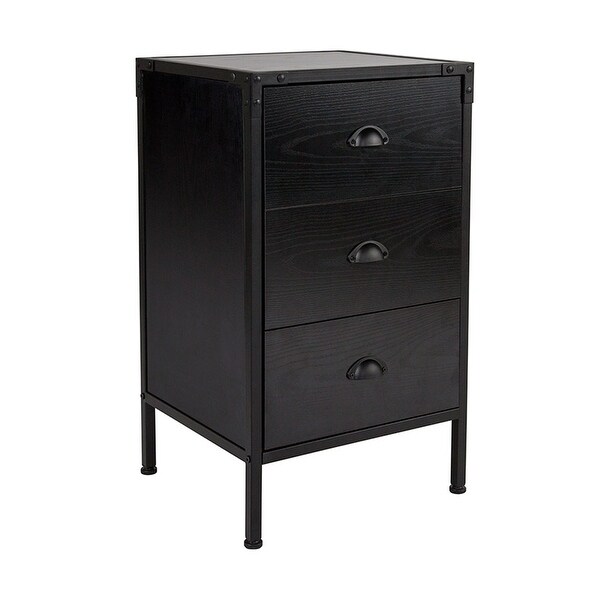 Shop Offex Industrial Style Storage Accent Cabinet in Dark ...
