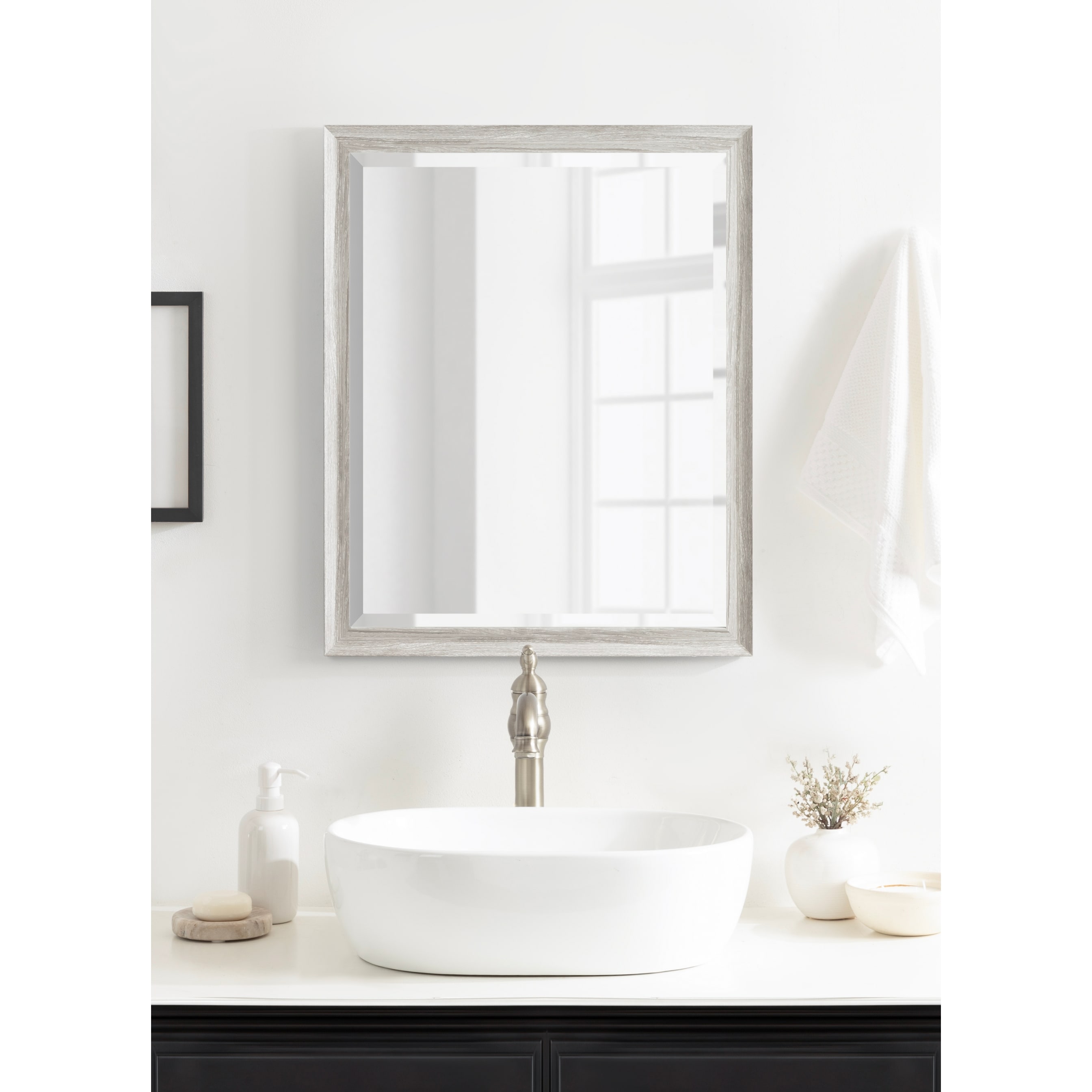 Kate and Laurel Dalphia Rectangle Bathroom Wall Mirror