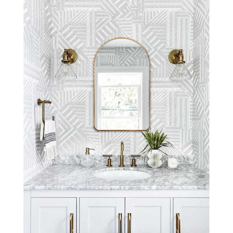 Rita Metal Framed Oval Wall Mirror Bathroom Vanity Mirror