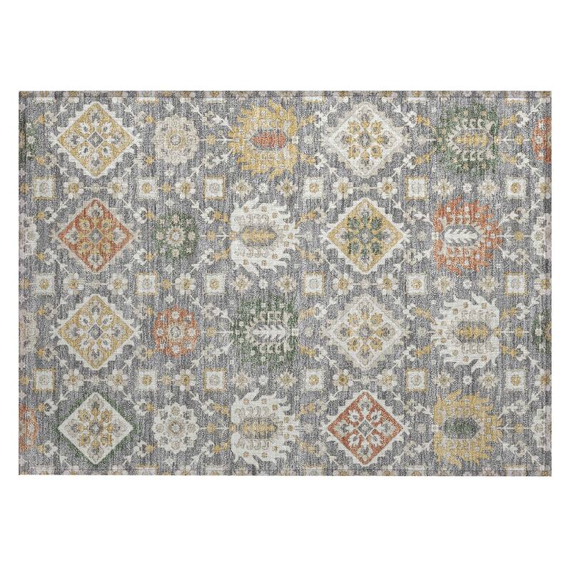 Machine Washable Indoor/Outdoor Boho Global Chantille Rug