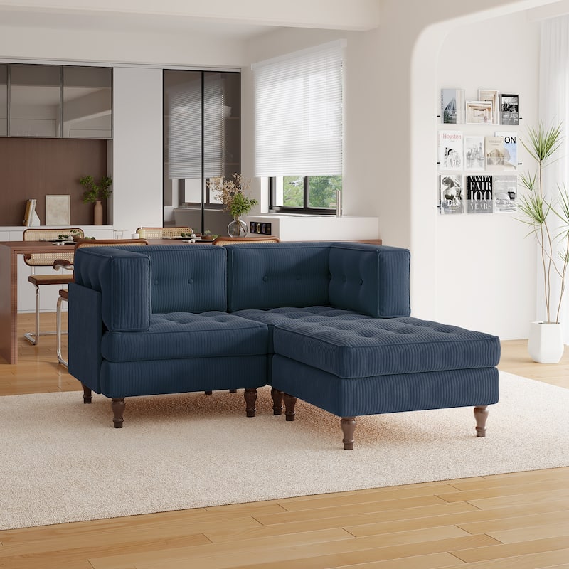Madison Oversized Upholstered Corduroy Modular Sectional Sofa