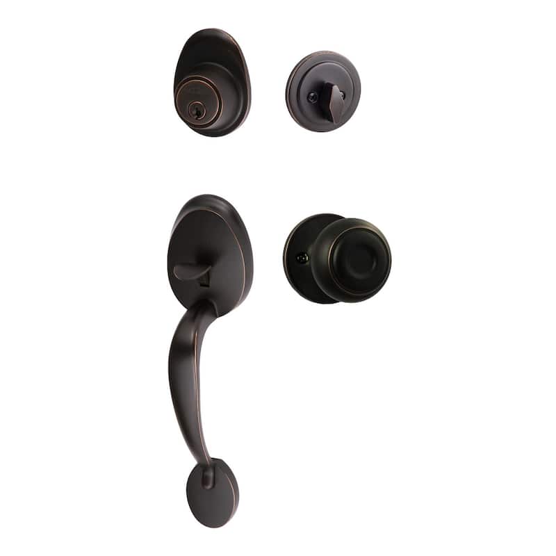 Sure-Loc AT507-JN Alta Sectional Single Cylinder Keyed Entry Handleset - Vintage Bronze